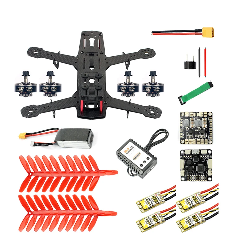 250 полный набор DIY FPV Квадрокоптер камера Дрон 250 мм карбоновая рама SP Racing F3 управление полетом Raptor BLS Pro-30A ESC 700TVL