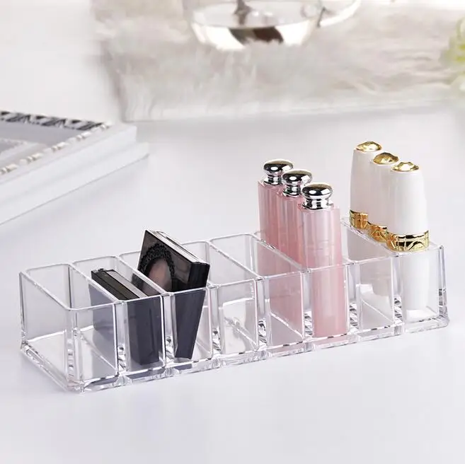 

Hot sale fashion Women Jewelry Holder Makeup Tools Storage Case Clear Acrylic Desktop Cosmetic Organizer Lipstick Nail Polish