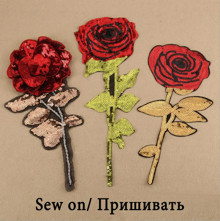 Buy High end clothing accessories roses cloth stickers