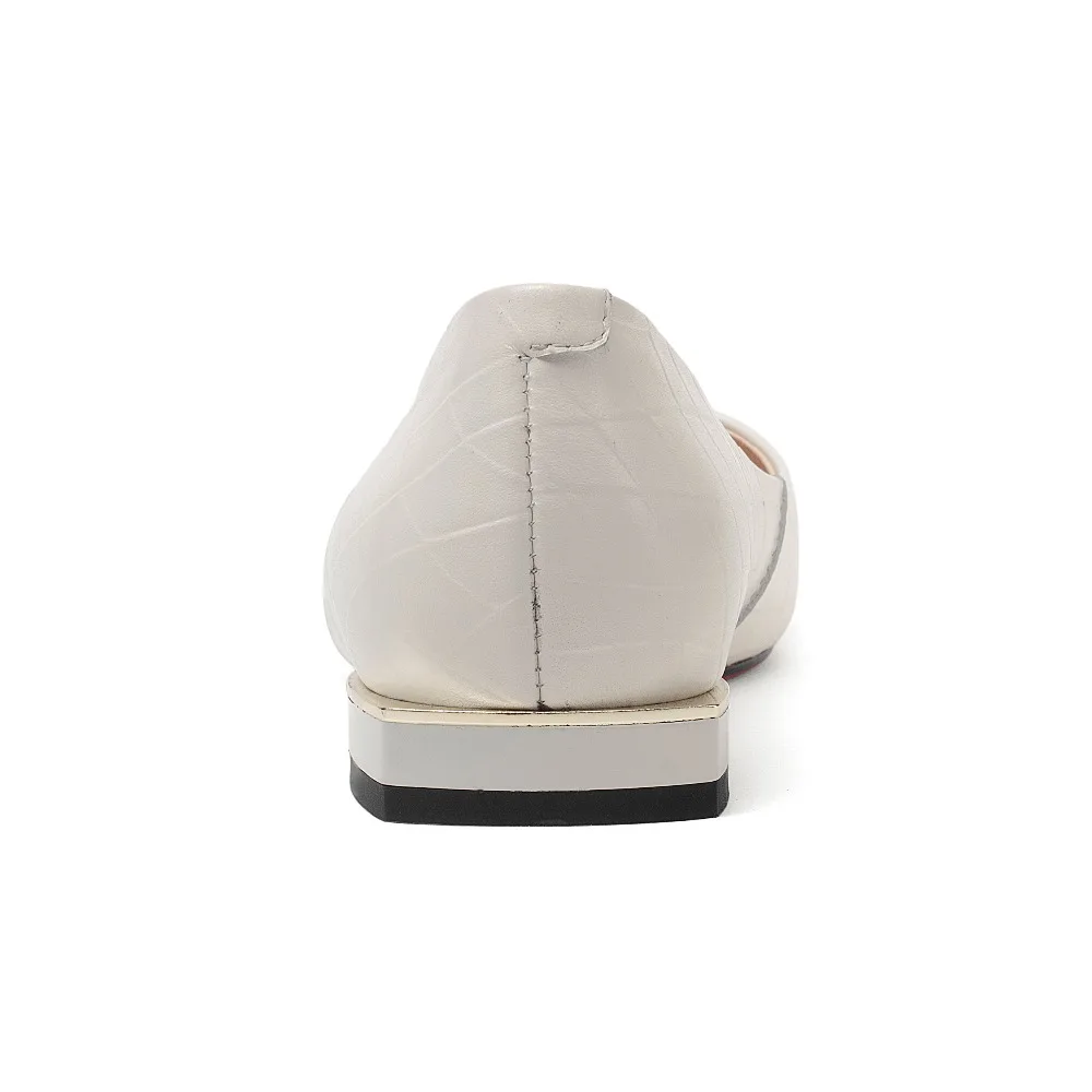L52 En Dulce Concise Moda Elegante Señora Bajo Bombas Mujeres De Zapato Cuadrado Vaca Clásicos Deslizamiento Beige Colores Tacón Cuero 2018 Oficina Mezclados Rqxg4w6Wf