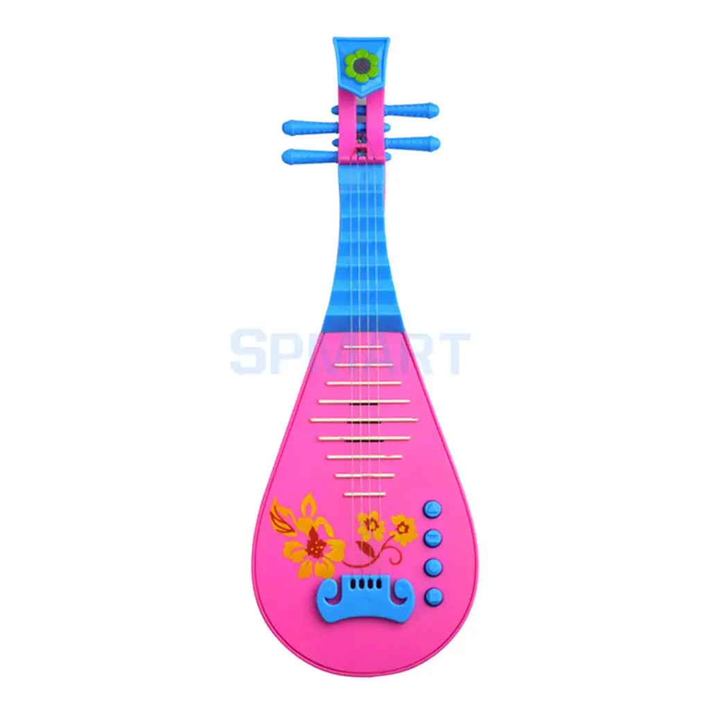 Electric Chinese Pipa Music Electric Guitar with Kids String Buttons Children Baby Musical Instruments Early Educational Toy