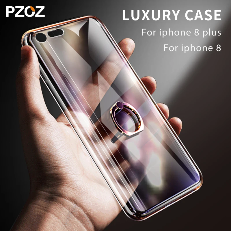 PZOZ чехол для iphone 8 прозрачный силиконовый с кольцом держатель плюс Чехол plus