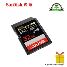 Двойной флеш-накопитель SanDisk Extreme PRO SDHC и SDXC UHS-I 32 Гб высокого Скорость слот для карт памяти C10 SD Камера Class 10 95 МБ/с
