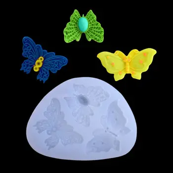 

ANGELADY Mini 3D Butterfly Shape Epoxy Resin UV Glue Crafts Silicone Mold Creative DIY Art Pendant Brooch Jewelry Tool Manual