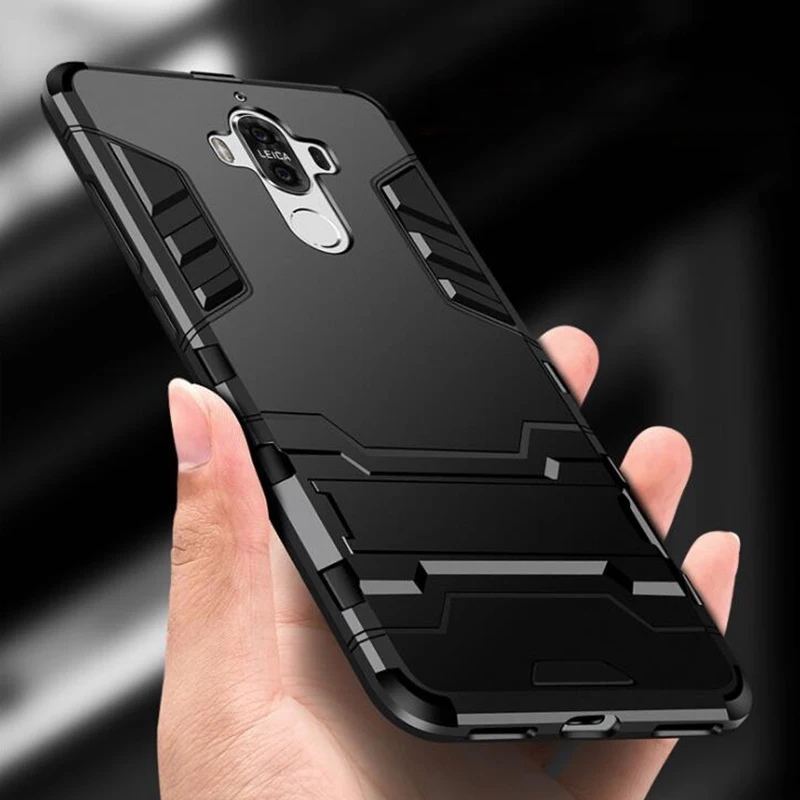 

For Huawei Mate 10 Mate 9 case armor case for Huawei Mate 10 pro Mate 9 pro silicone + pc shookproof Kickstand hard back cover