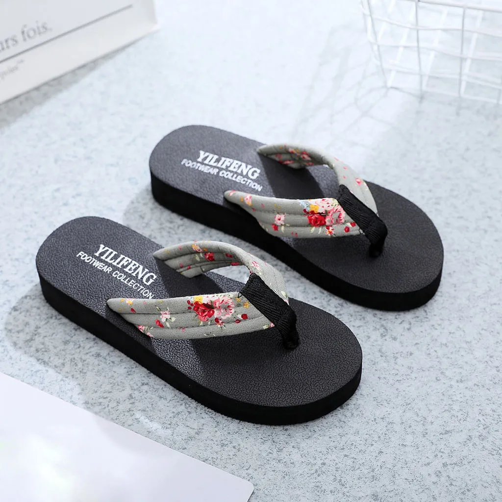 

Women Summer Sandals Slipper Indoor Outdoor Flip-flops Beach Shoes New Fashion Female Casual Sweet flower Slipper chanclas mujer