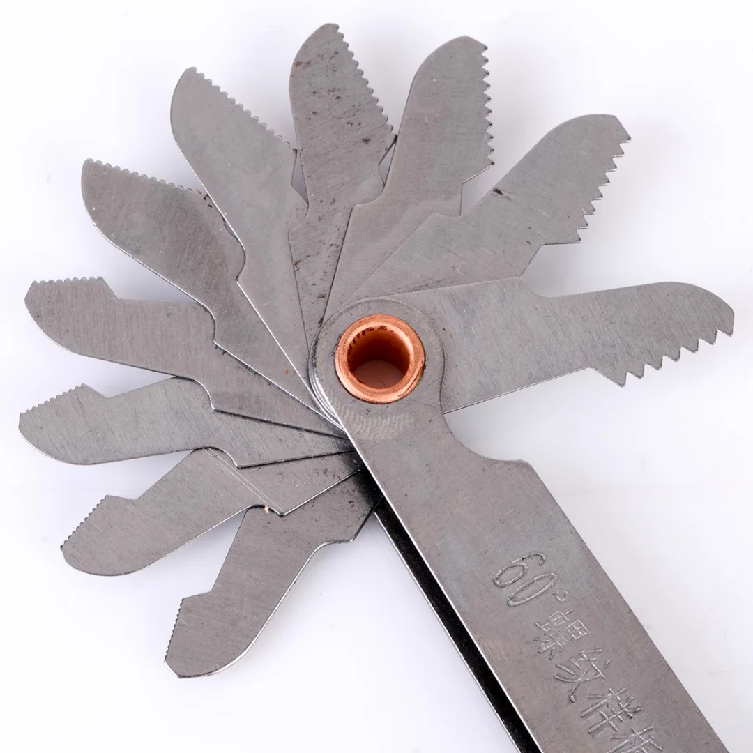 1pc Dual Head Gage 6.5*1cm Screw Thread Pitch Gauge 60 Degree Cutting Gauges Durable Measuring Tool