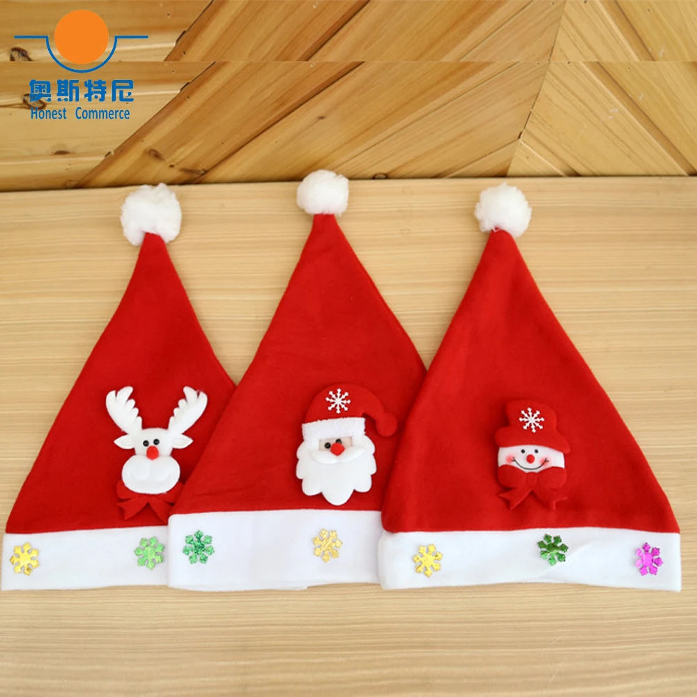 3pcs Adult&Children Christmas hat&Santa hat&Santa Cap