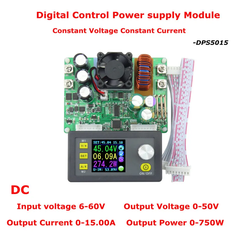 DPS5015 программируемый управления питания Мощность 0 V-с алюминиевой крышкой, 50В 0-15A преобразователь постоянного тока Вольтметр понижающий Амперметр Вольтметр 41
