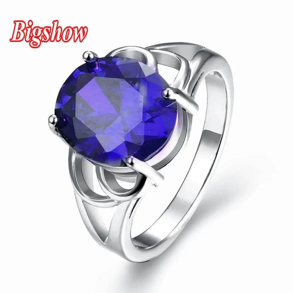 24k yellow gold rose gold platinum plated jewelry font b sapphire b font cubic stone font