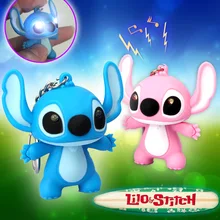 New Arrival Lilo & Stitch LED Doll Cartoon Movie Flashlight Toy with Sound Cute Action Figure Toys New Year Baby Creative Gifts