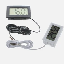 High Mini LCD Display Inlay Digital Thermometer Probe Refrigerator Fish Tank Temperature Tester 50C 110C Include