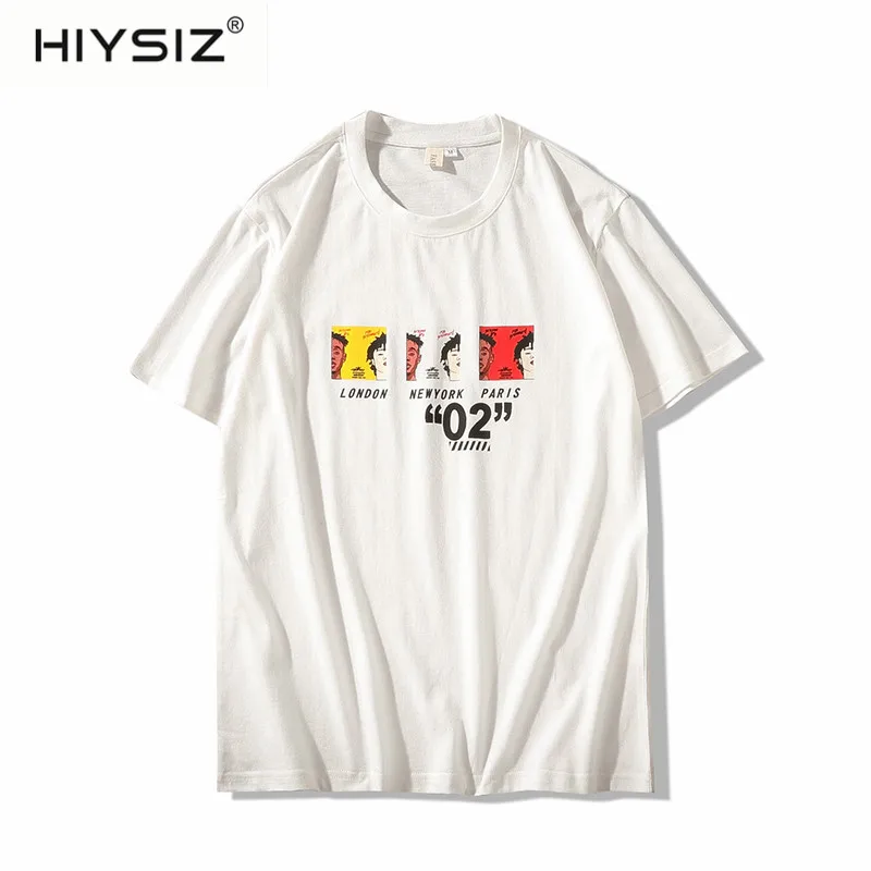 

HIYSIZ 2019 Streetwear Harajuku t shirt Men Summer Hip Hop tshirt Short Sleeve Casual Cotton tshirt Ship Cartoon T-shirts ST518