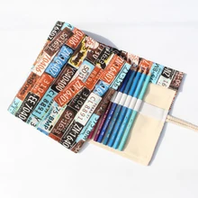 Canvas Pencil Case 36/48/72 Holes Roll School Pencil Bag Large Capacity pencil Escolar Estuche Pencilcase Supplies No Pencils canvas pencil case 36 48 72 holes roll school pencil bag material escolar school supplies estuche escolar secret garden pen case