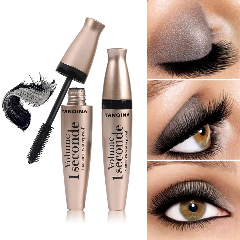 

Waterproof Eye Mascara Makeup Silicone Brush Head Mascara Long-lasting Curling Eye Lashes Thick Lengthening Eyelash Cosmetic