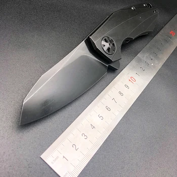 

BMT ZT 0456 0456BW Folding titanium handle Ball Bearing Flipper hunting camp Pocket Survival EDC Tool D2 blade kitchen knife