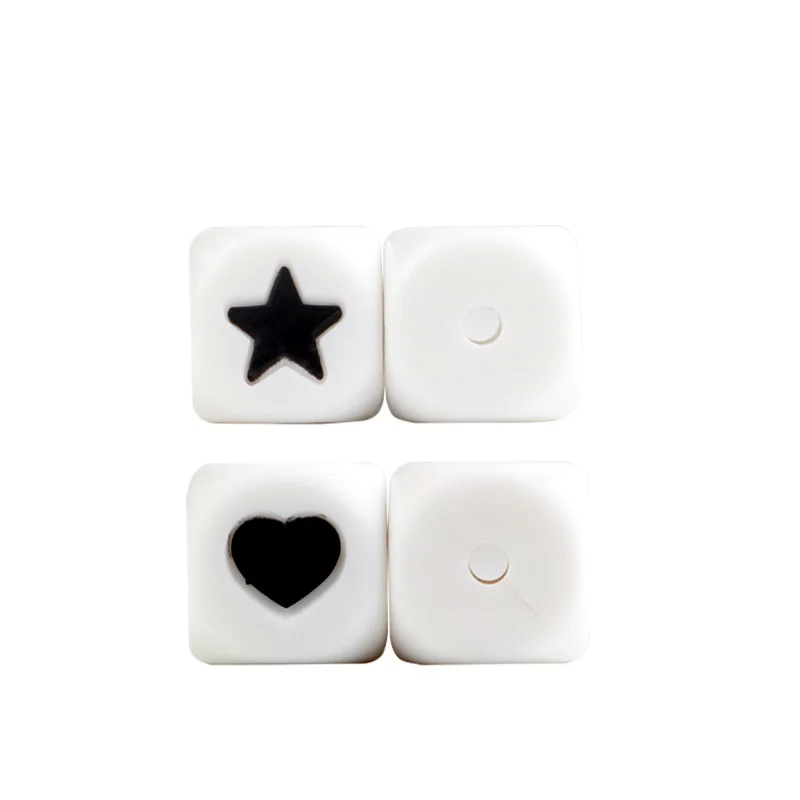 BOBO. BOX 10 шт Силиконовые бусы для прорезывания зубов Сердце Звезда ребенок прорезыватель соски цепь игрушки DIY ожерелье свободные бусины аксессуары BPA бесплатно