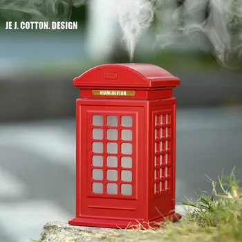 

Telephone Box Style USB Humidifier with LED Lights Ultrasonic Humidifiers Humificador Aromatherapy Aroma Diffuser for Home 300ML
