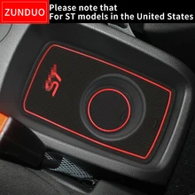 ZUNDUO ворота Слот pad для FORD 2008-2016 Fiesta ST аксессуары, 3D автомобильный резиновый коврик Межкомнатная дверь Pad/подстаканники