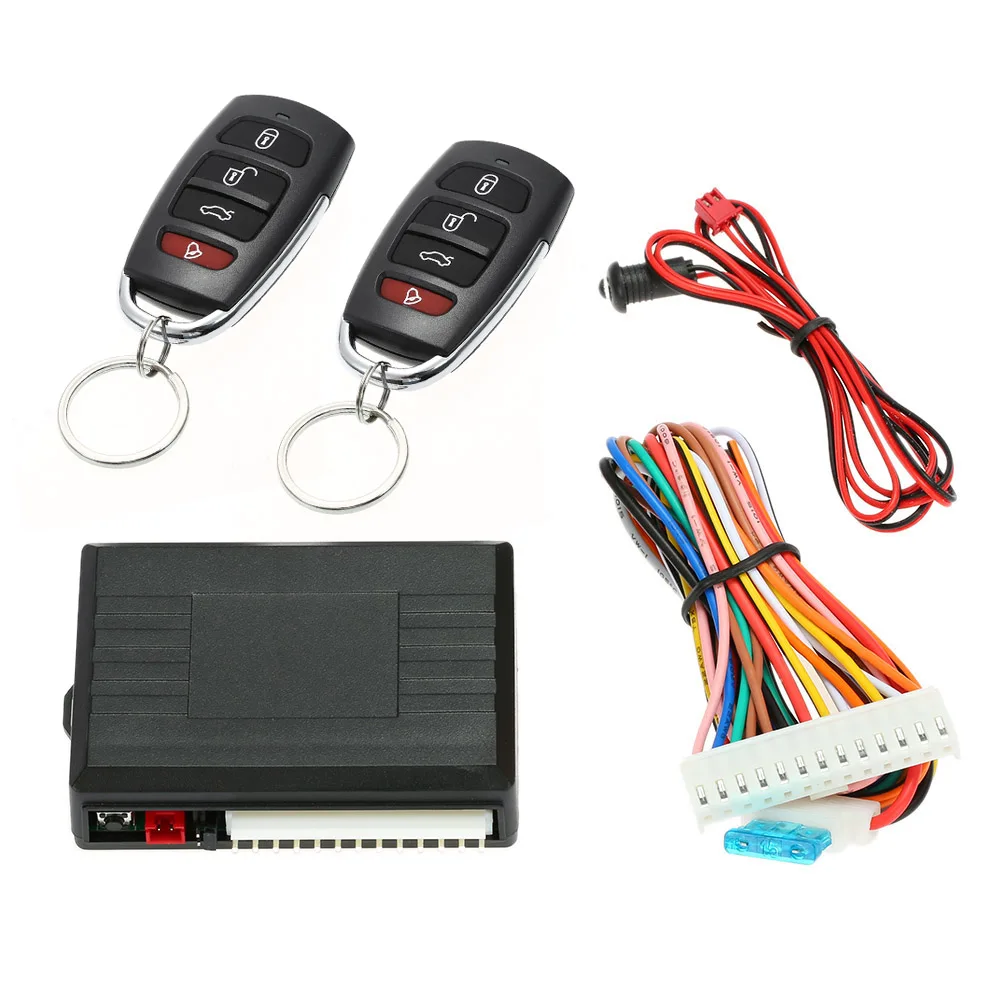 Universal Car Door Lock Trunk Release Keyless Entry System Central Locking Kit With Remote Control for volkswagen mazda jetta