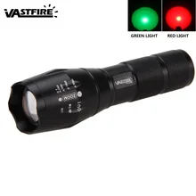 VastFire 1 Режим 350 лм масштабируемый зеленый/красный Q5 Фонарь охотничий светильник с регулируемым фокусом водонепроницаемый
