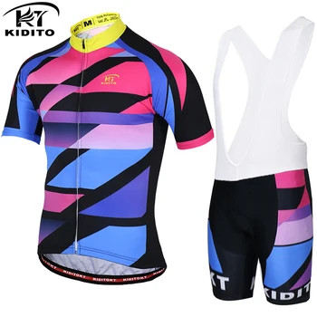 

KIDITOKT Pro Cycling Set MTB Bike wielren kleding heren Racing Bicycle Clothes cycling kit roupa ciclismo masculino Polyester