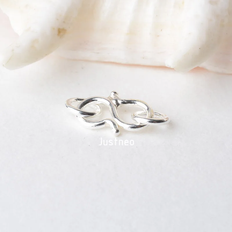 纯银s扣带双圈一边焊死 (1)