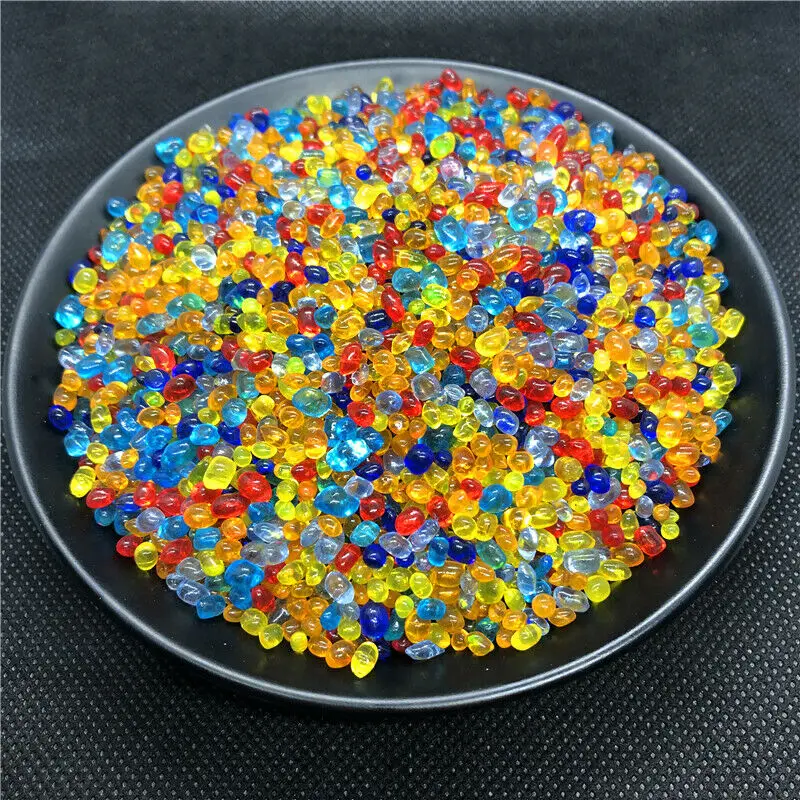

50g K5 Mini Mix Glass Gravel Stone Colored Glaze Rock Aquarium Fish Tank E126 Stones and Crystals