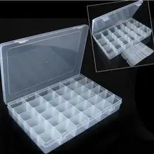 1 шт. 36 отсек прозрачный ПП-пластик контейнер для хранения ювелирных изделий ящики пластиковый ящик для хранения для офиса Органайзер J0654