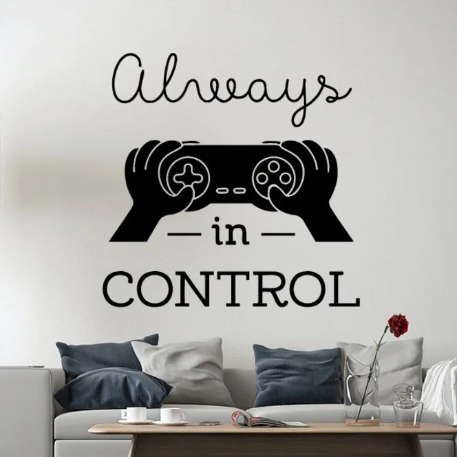 

Gamer Game Wall Decals Home Decoration Kids Bedroom Vinyl Wall Art Game Controller Wall Art Stickers Removable Vinyl Art AY1797