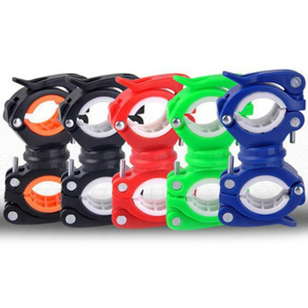 Cheap Bicycle Flashlight Clip Universal Mountain Road Bike Handlebar Torch Holder Cycling Lamp Air Pump Bracket Accessories 6