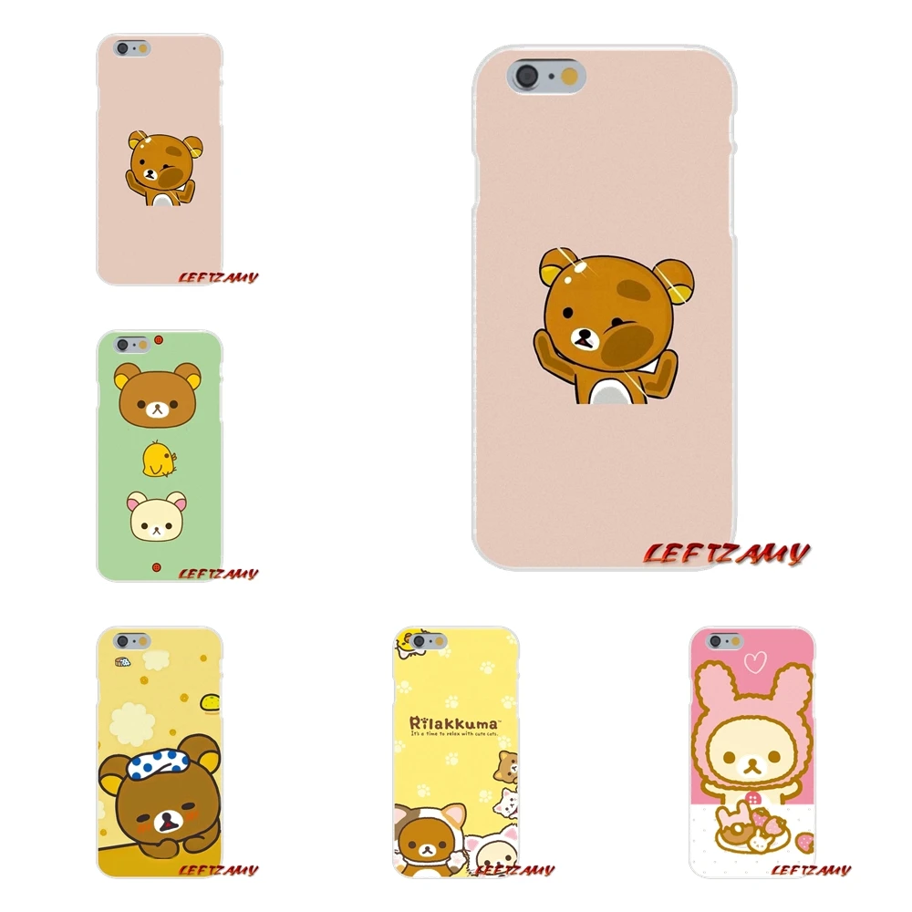 Забавный мультяшный мишка Rilakkuma для Samsung Galaxy S3 S4 S5 MINI S6 S7 edge S8 S9 Plus Note 2 3 4 5 8