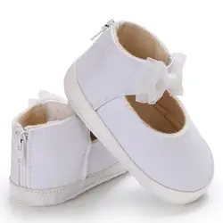Обувь для новорожденных девочек; обувь для новорожденных принцесс; обувь для первых прогулок; красивая модная парусиновая обувь Mary Jane с