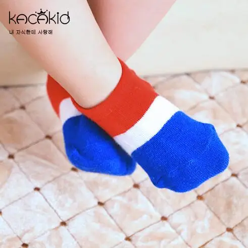 Хлопковые носки для мальчиков и девочек красивые носочки с флагом детские носки с цветным флагом модные детские носочки GZ22