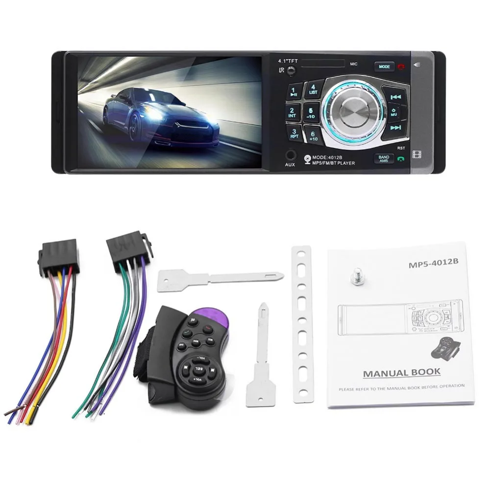 Автомагнитола 1Din MP5 стерео поддержка USB UDisk воспроизведение карт AUX FM Bluetooth громкая