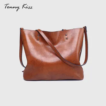 

Tonny Kizz ladies hand bags women leather handbags female shoulder bags solid color big women messenger bags high quality sale