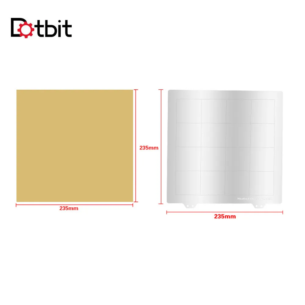 

235*235MM 3D Print Bed PEI Removable Spring Steel Build Surface Flex Plate 3D Printer Accessories