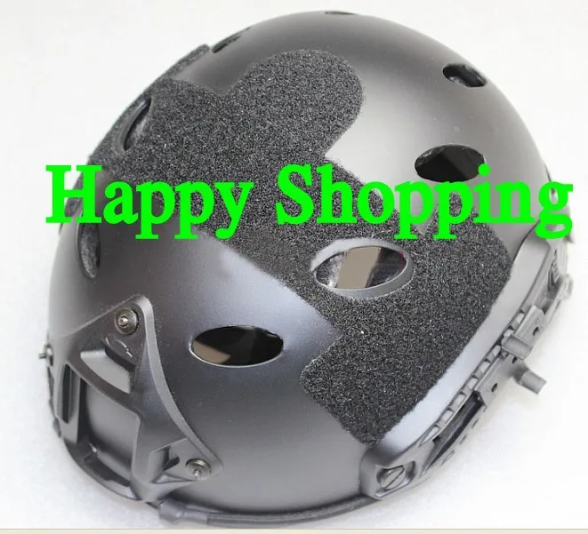 

FAST PARARESCUE JUMP MILITARY Airsoft PJ HELMET With Picatinny Wing-loc ARC Rail Adapter NVG Mount Black