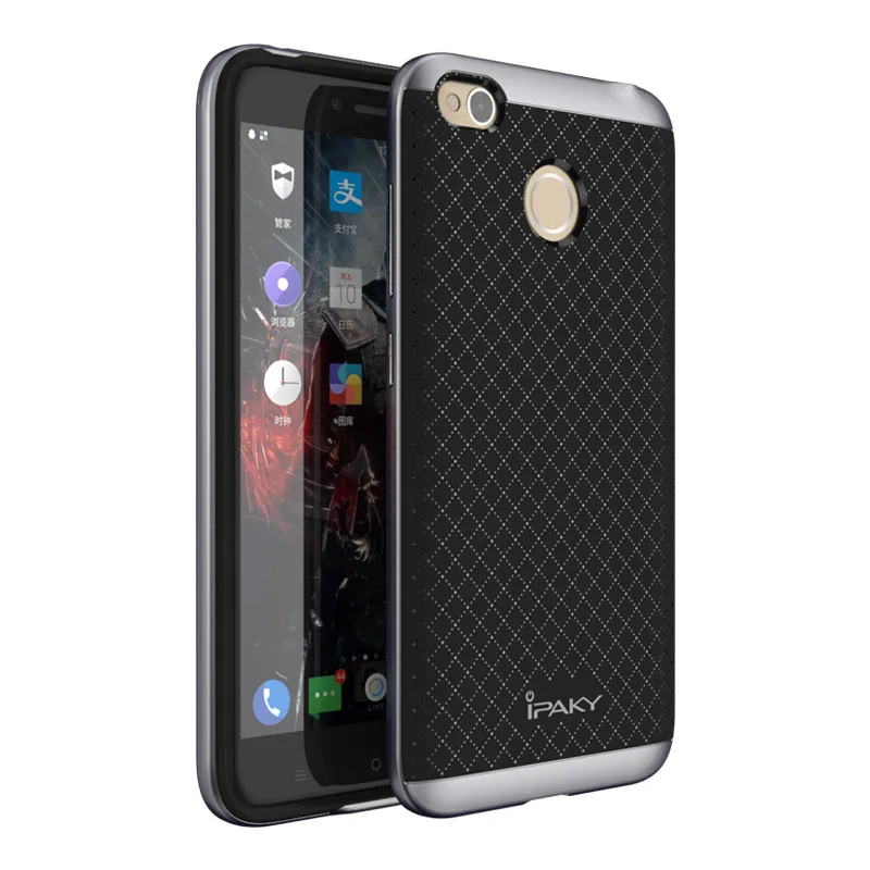 

iPaky Original Brand Top A Case for Xiaomi Redmi 4X (5.0'') Silicone Protector Cover with Hard PC Frame for Redmi4X Hongmi 4X