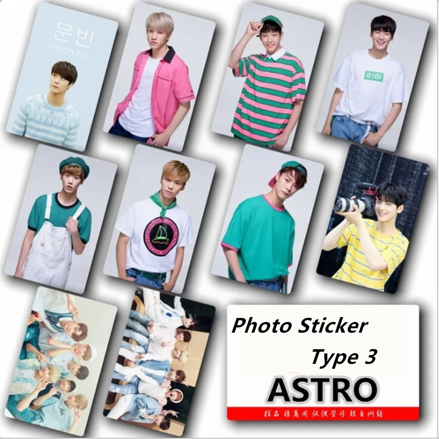 Kpop Astro Кристальные наклейки для фотографий, новые модные летние Стикеры для фотографий, 10 шт - Цвет: C