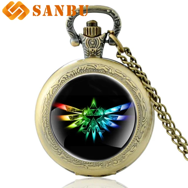 Fashion Black The Legend of Zelda Quartz Pocket Watch Vintage Men Women Bronze N Fashion Black The Legend of Zelda Quartz Pocket Watch Vintage Men Women Bronze N