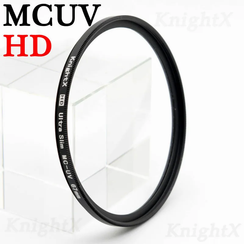 KnightX 52 55 58 67 77 мм FLD UV CPL MC MCUV фильтр для sony Pentax Nikon Canon D5200 100D EOS 400D D5300 D3300 D5500 550D 500D - Цвет: HD MCUV