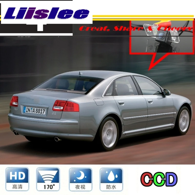 LiisleeCar камера для Audi A8 S8 D3 4E 2003~ 2007 высококачественная камера заднего вида для PAL/NTSC для использования | CCD с RCA