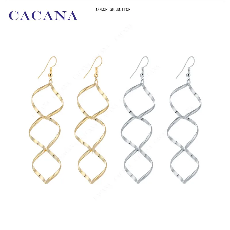 CACANA Dangle Long Earrings For Women Shining Three Same Section Bijouterie Hot Sale No.A550 A551
