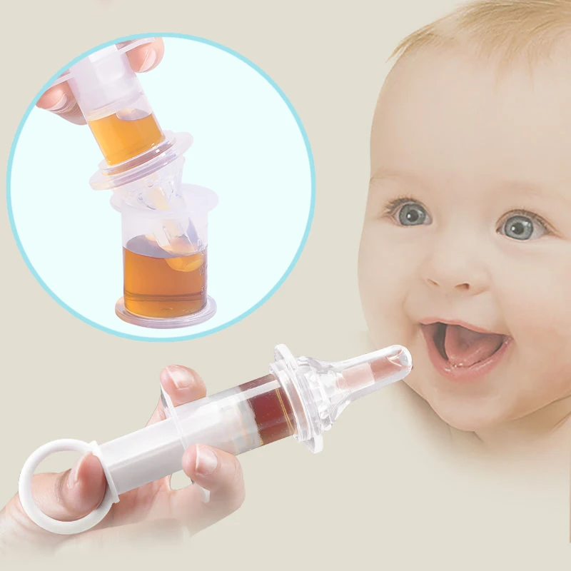 Syringe Squeeze Medicine Dispenser Newborn Baby Pacifier Needle Feeder
