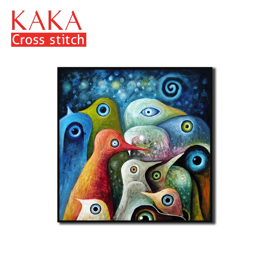 

Cross stitch kits,Embroidery needlework sets with printed pattern,11CT canvas for Home Decor Painting,Animals Full NCKA020