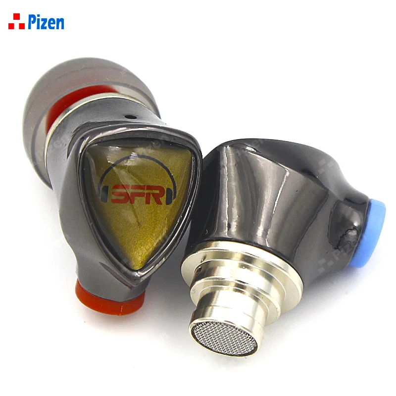 

PIZEN SENFER 4in1 Pro Ceramic Earbud In Ear Earphone 1DD+2BA Hybrid Drive HIFI Headset MMCX silver cable wired earpods vs DT6