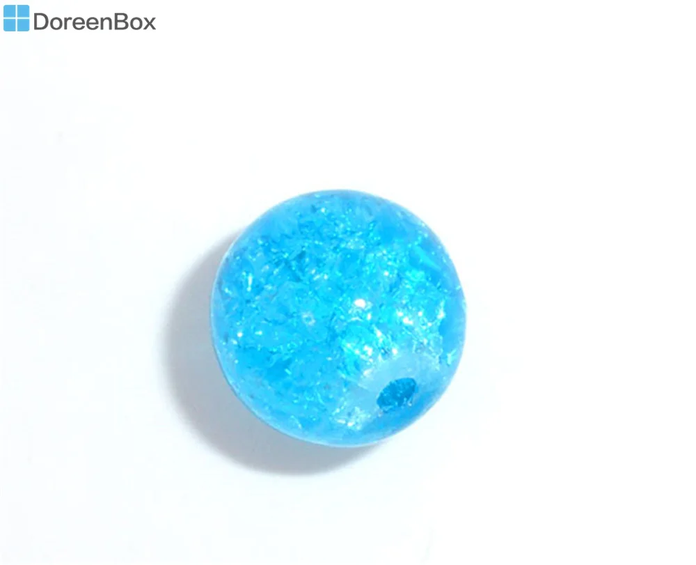 

Doreen Box hot- 100 Crackle Glass Round Beads 8mm Dia. (B05631)