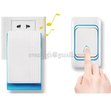 СВЕТОДИОДНЫЙ беспроводной дверной звонок для умного дома, 36 мелодий, 150 м дальность, цифровой пульт дистанционного управления, электронный дверной звонок, приемник