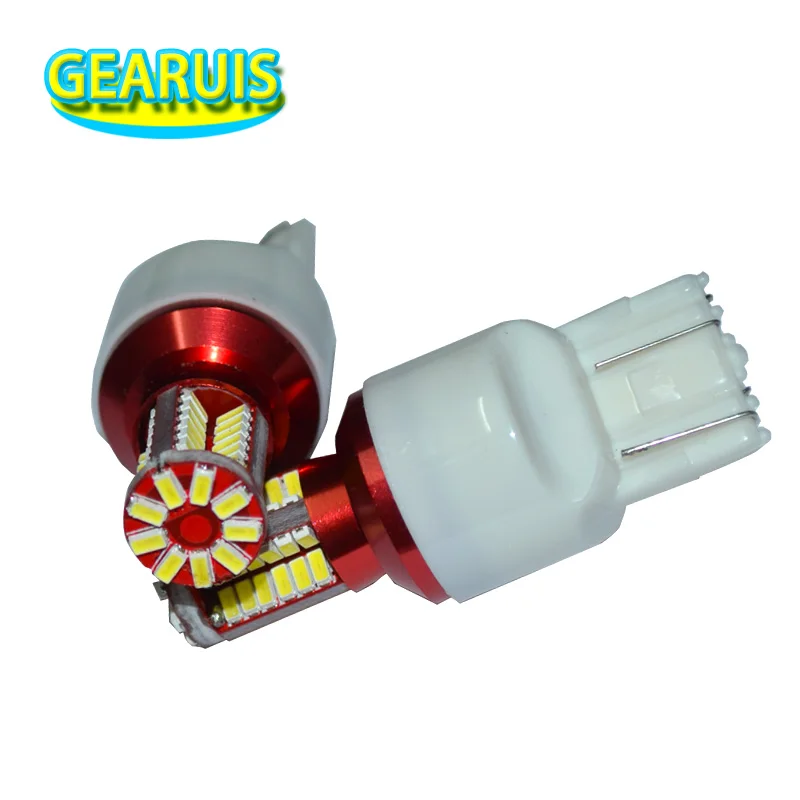 

10pcs High quality T20 7440 7443 57 SMD 3014 LED 280MA Light Bulbs Car Reverse Lights Signal Backup Brake tail Lights White Red